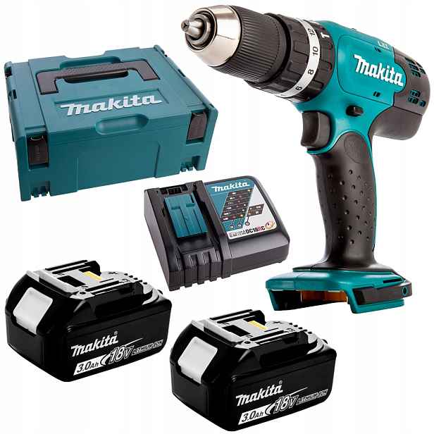 Příklepový šroubovák 18V 42Nm 2x3Ah Makita DHP453RFJ