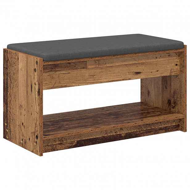 vidaXL Chodbičková lavice Staré dřevo 83 x 38 x 45 cm