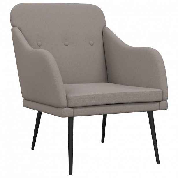 vidaXL Křeslo taupe 63 x 76 x 80 cm textil