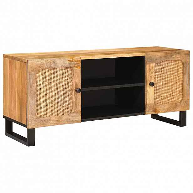 vidaXL Televizní skříň Hnědá 105 x 33 x 46 cm Masivní mangové dřevo