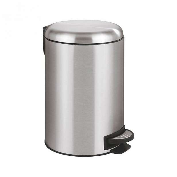 Pedálový odpadkový koš ve stříbrné barvě Wenko Leman, 12 l