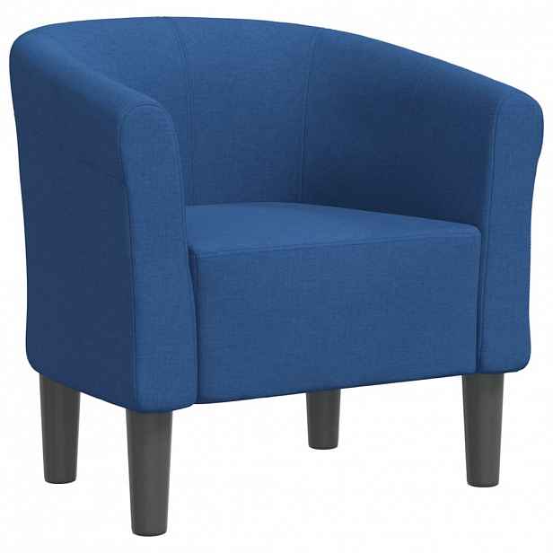 vidaXL Klubové křeslo modré textil