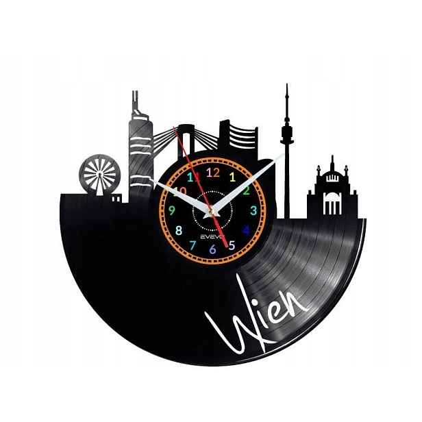 Wien Dárek Originální dekorace do domu, hodiny z vinylové desky