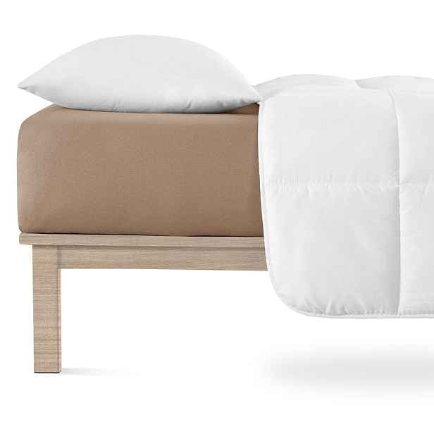 Hnědé napínací prostěradlo jersey 140x200 cm Boxspring – Andrea Simone
