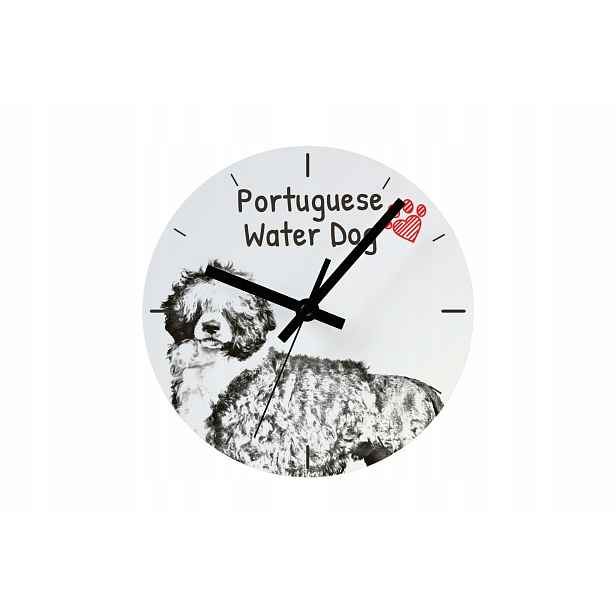 Portugalský vodní pes, závěsné a stojící hodiny se psem, personalizace
