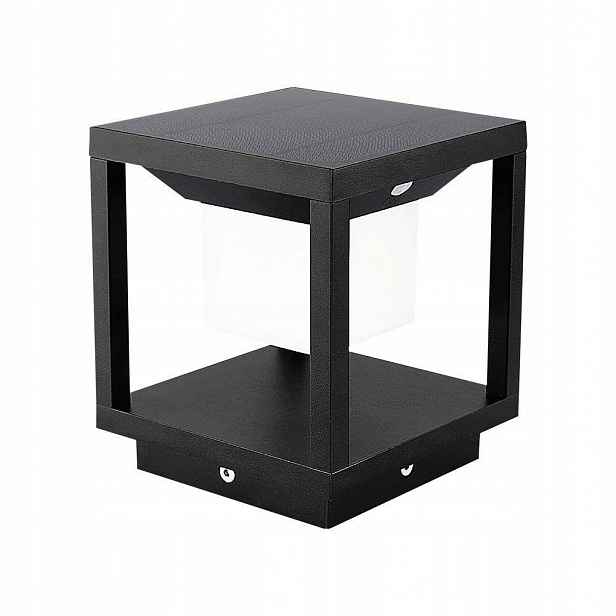 V-tac Solární zahradní sloupek 2W Led senzor pohybu IP65 černý VT-11022
