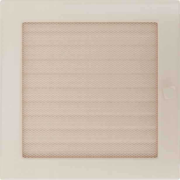Ventilační mřížka do krbu 22x22 krémová s žaluzií