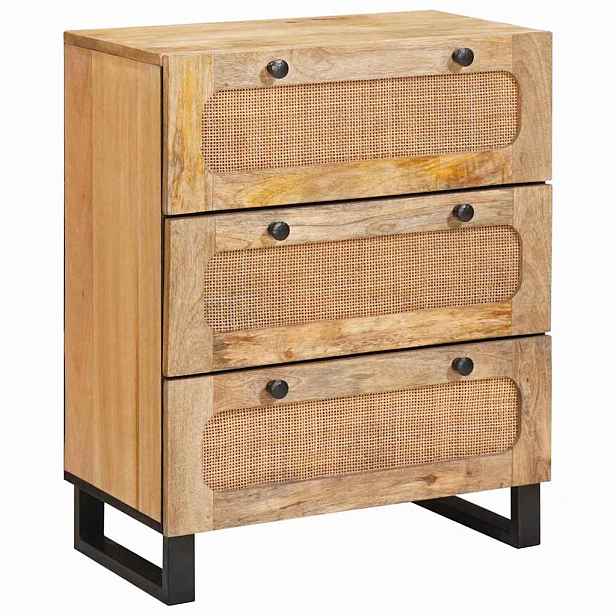 vidaXL Servírovací skříň 60 x 33 x 75 cm Masivní mangové dřevo Hnědá