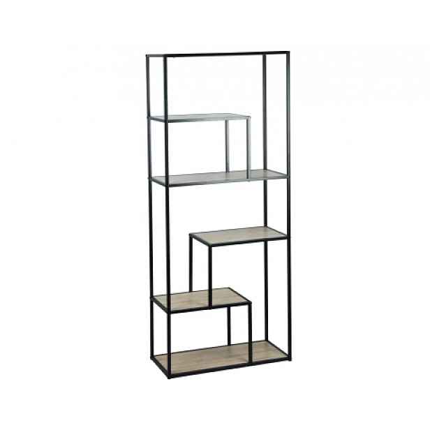 Regál Alessandro, 70 cm, černý/dub sonoma