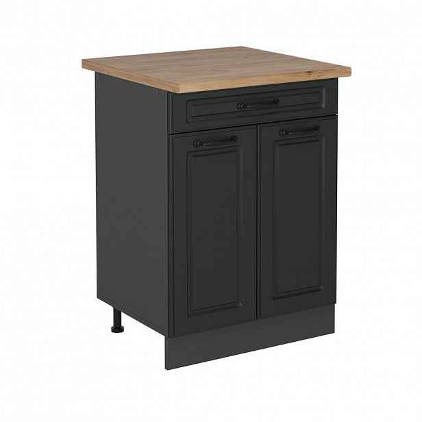 Vicco SPODNÍ SKŘÍŇKA KUCHYŇSKÉ LINKY R-Line Antracitový venkovský dům 60 cm , PD Dub