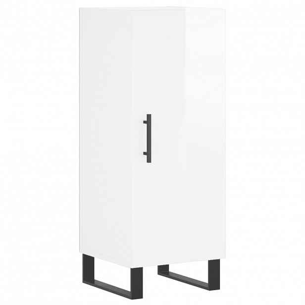 vidaXL Příborník bílý s vysokým leskem 34,5x34x90 cm kompozitní dřevo