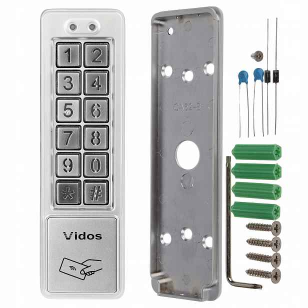 Elektronický kódový zámek Vidos ZS52, čtečka bezkontaktních karet Rfid