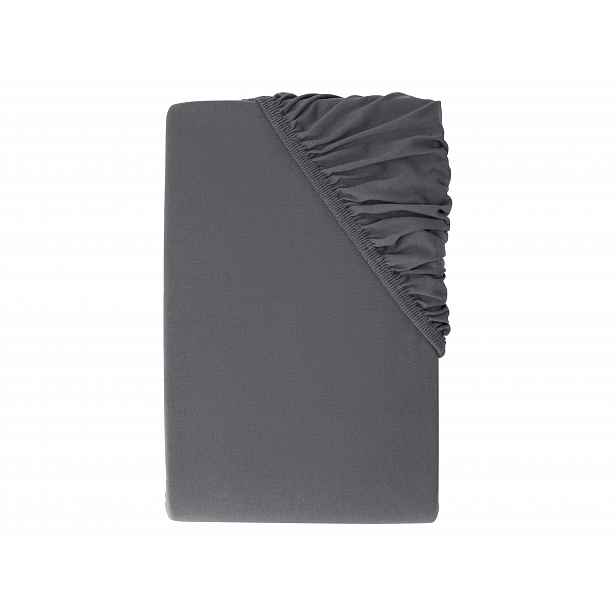 Livarno® Žerzejové napínací prostěradlo, 140-160 x 200 cm (tmavě šedá)