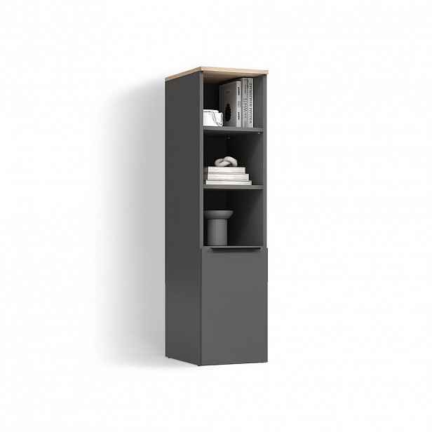 Livinity® UNIVERZÁLNÍ SKŘÍŇ Piave Anthracite/Sonoma s dveřmi