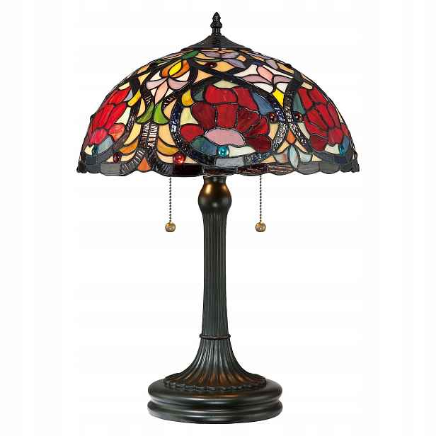Vitrážová stolní lampa Larissa Tiffany E27 60W multicolor Quoizel
