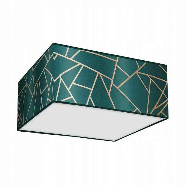 Lampa lahvově zelená barva+zlato 3xE27 Ziggy Eko-light