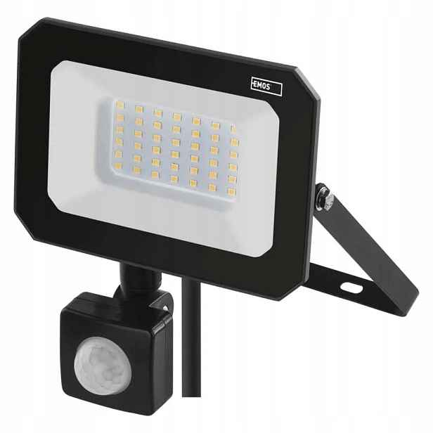 Led reflektor Simpo s pohybovým čidlem, 30 W, černý, neutrální bílá