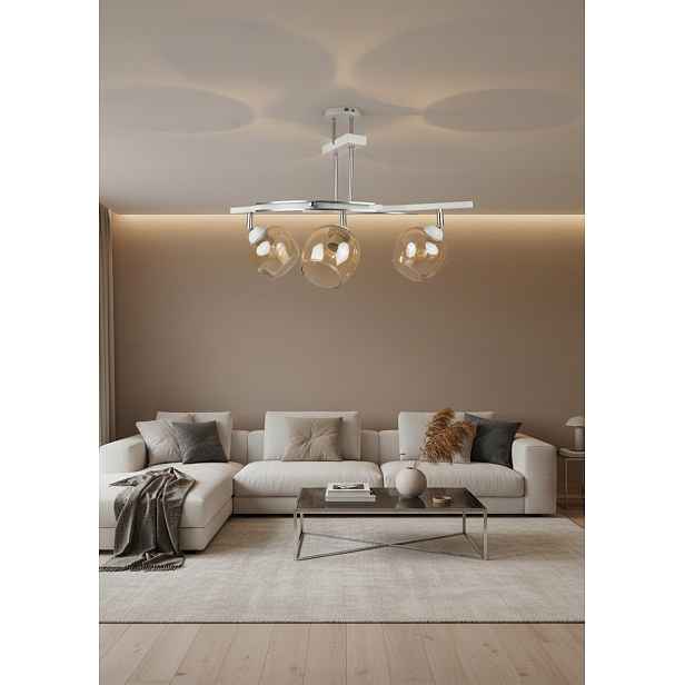 Stropní Svítidlo Lustr Fiona 3 Béžová 3x E27 Euro-lamp Medový Klosz