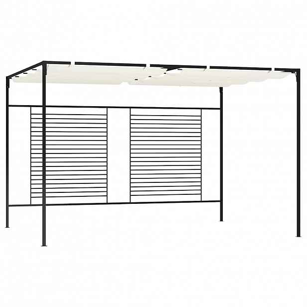 vidaXL Altán se zatahovací střechou 3 x 4 x 2,3 m krémový 180 g/m²