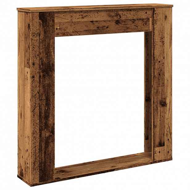 vidaXL Krbová obestavba old wood 100 x 20 x 100 cm kompozitní dřevo