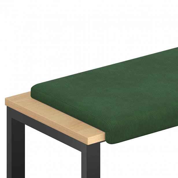 vidaXL Polštář na lavici manšestr Tmavě zelená Hloubka 35 cm