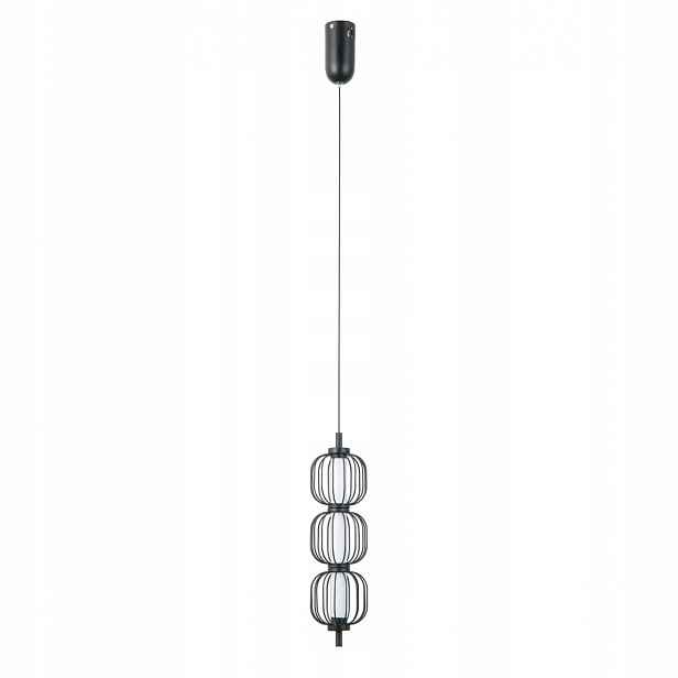 Závěsné Led svítidlo Pedro Moderní černá kovová 3 zdroje 38 Cm Italux