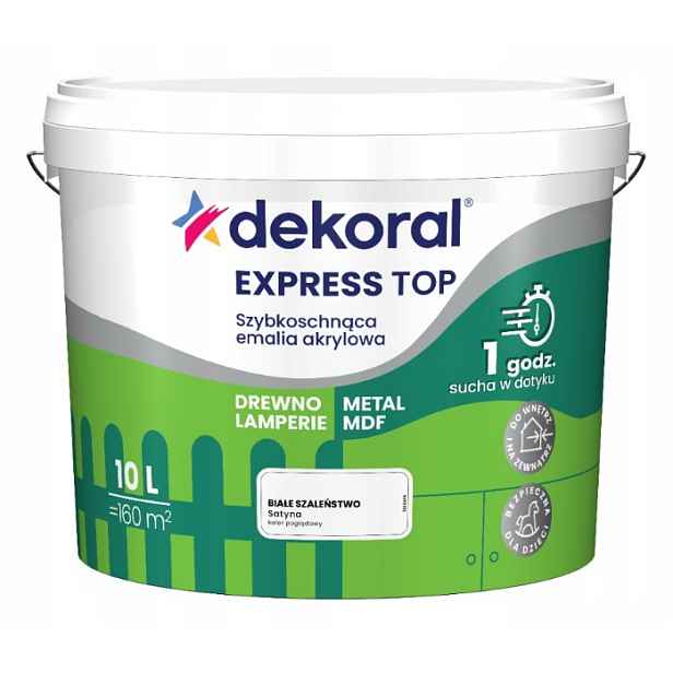 Dekoral Rychleschnoucí akrylový smalt Express Top bílé šílenství 10L