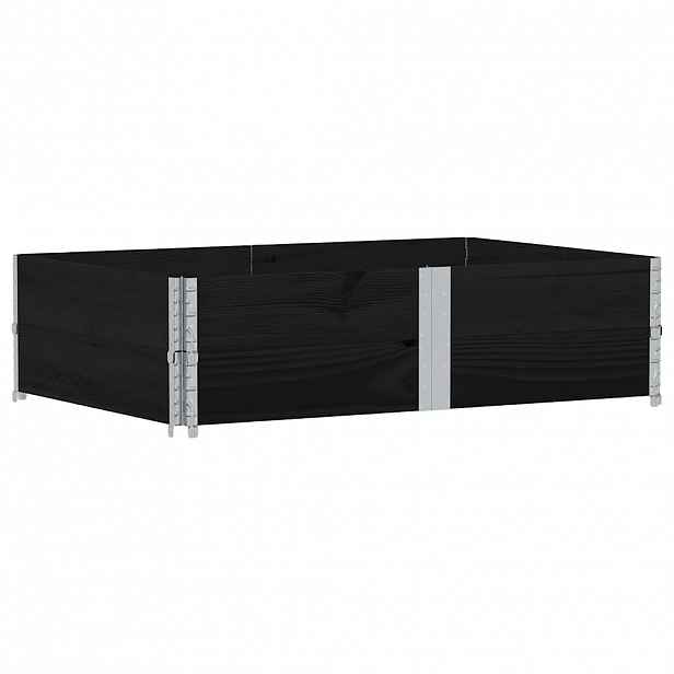 vidaXL Zahradní truhlík černý 150 x 100 cm masivní borové dřevo