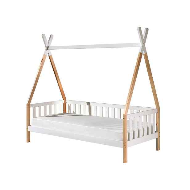 Bílá domečková dětská postel s roštem 90x200 cm Tipi - II. jakost – Vipack