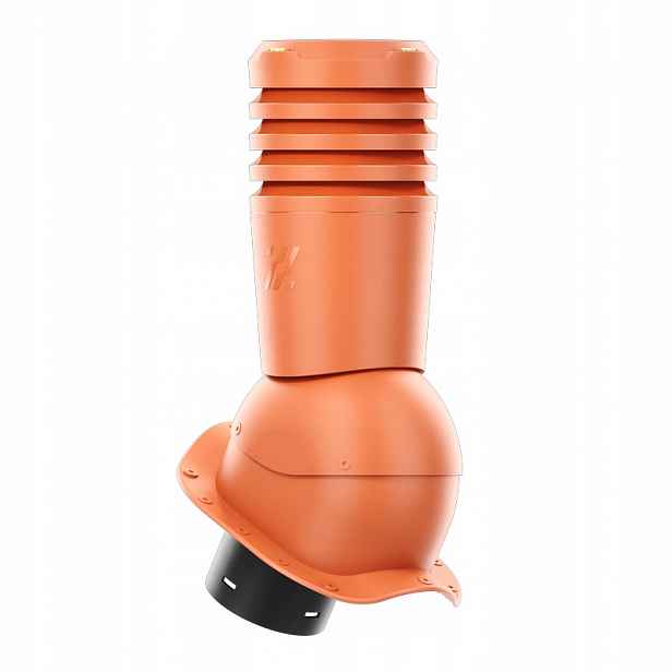 Větrací komín Ecoline pro plechovou střešní krytinu, profil W, 150 mm, cihlový