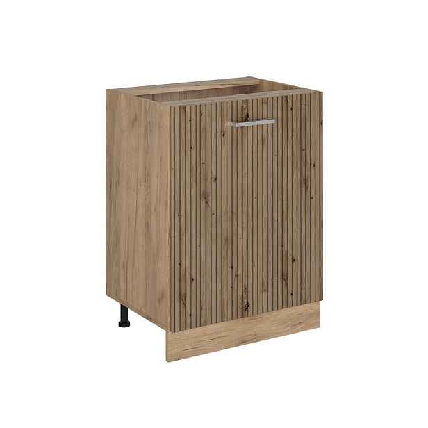 Vicco SPODNÍ SKŘÍŇKA KUCHYŇSKÉ LINKY R-Line, Řemeslný dub/Zlatý mocný dub, 60 cm s 1 dveřmi bez pracovní desky