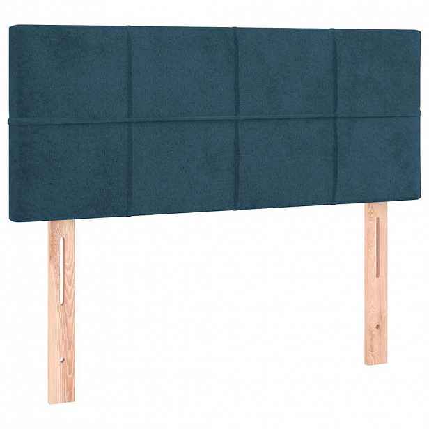 vidaXL Čelo postele tmavě modré 80 x 5 x 78/88 cm samet