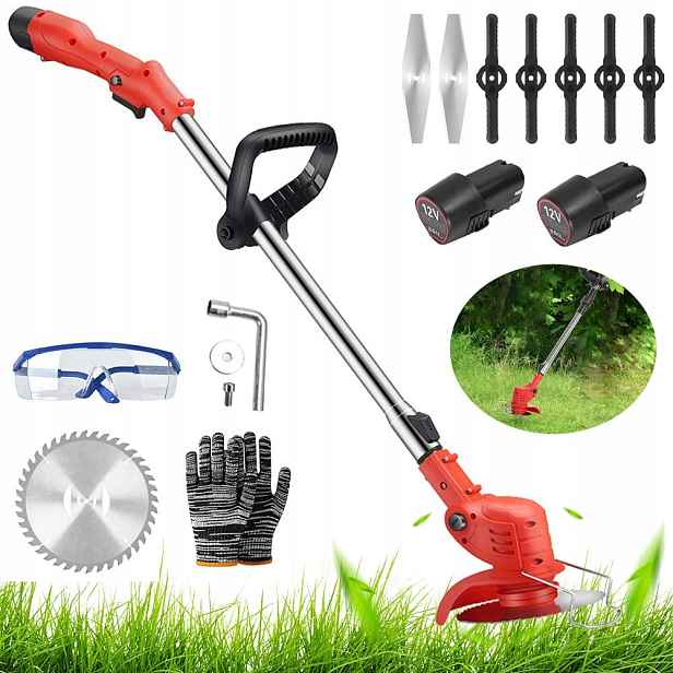 Bezdrátová Výkonná Křovinořez 12V 650W 18000RPM 2 Aku