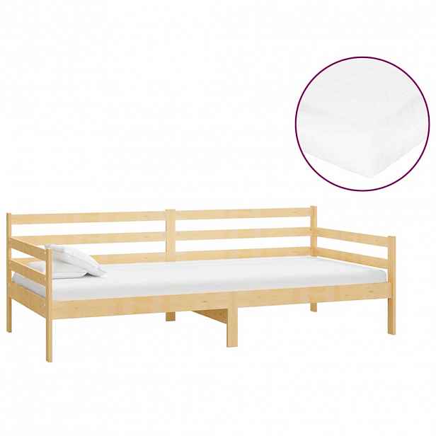 vidaXL Válenda s matrací 90 x 200 cm masivní borové dřevo