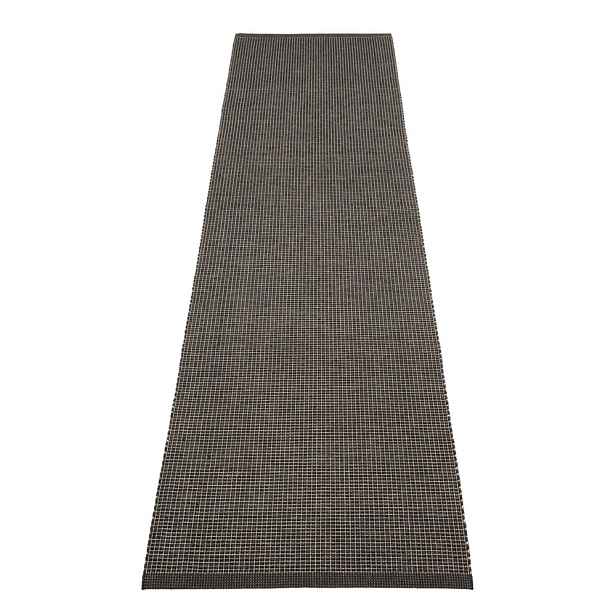 Antracitový vnitřní a venkovní běhoun 70x300 cm Emm Black Linen – Pappelina