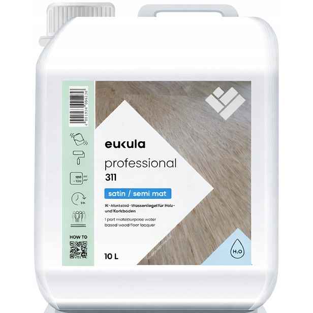 Eukula Professional 311 Satin 10L polomatný lak na dřevo