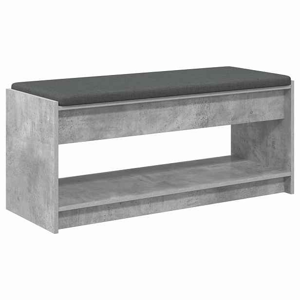 vidaXL Chodbičková lavice Betonově Šedá 103 x 38 x 45 cm