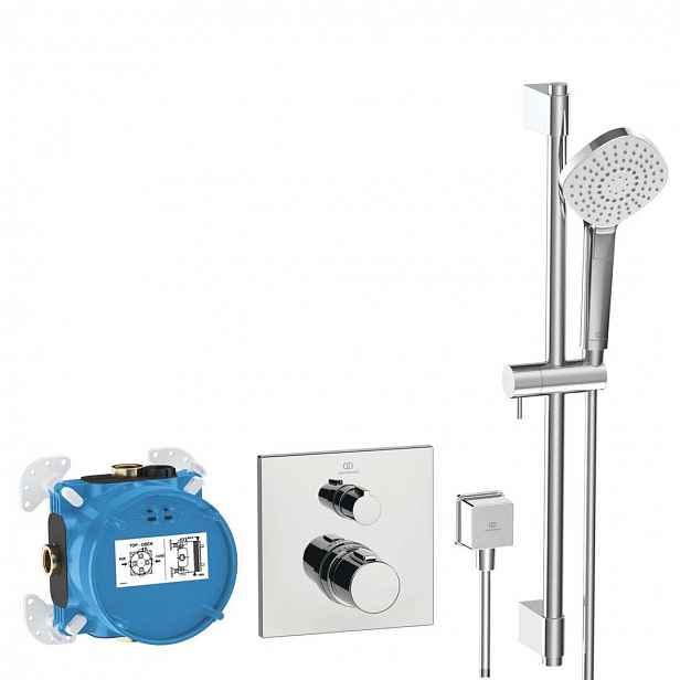 Ideal Standard CeraTherm - Sprchový set s termostatem pod omítku, s tělesem, 3 proudy, chrom A7599AA