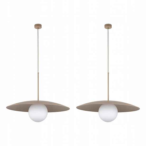 Tk Lighting Sada 2x Závěsná lampa Slate Sabia Glass 10910