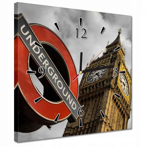 Nástěnné hodiny 30x30 Underground Big Ben