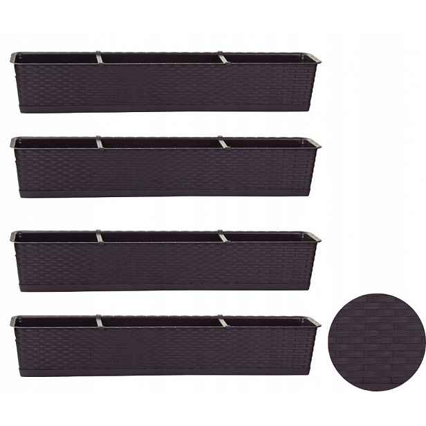 4x Balkonový truhlík ISR700P Květináč 70cm
