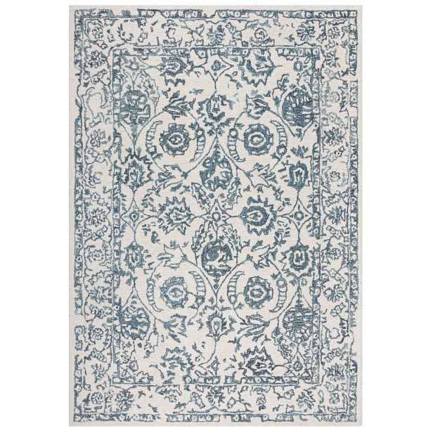 AKCE: 120x170 cm Kusový koberec Wool Loop Yasmin Ivory/Blue, modrá, kancelář, Flair Rugs