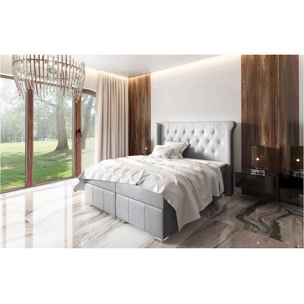 Elegantní čalouněná postel Maximo 120x200, šedá