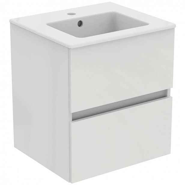 Ideal Standard Eurovit - Skříňka s umyvadlem, 55x50x44 cm, 2 zásuvky, lesklá bílá R0571WG
