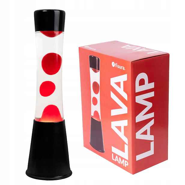 Lávová lampa Magma Lava Lawa lampička 0270 Černá Červená Red/black 40 cm Fis