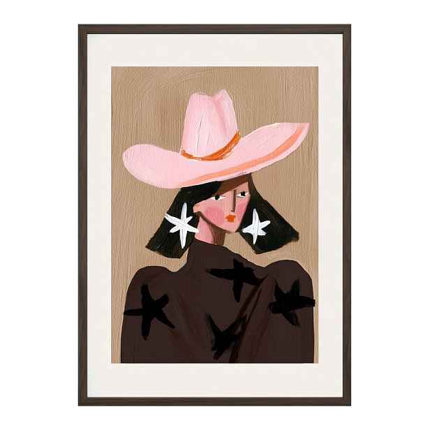 Tištěný obraz s rámem 50x70 cm Cowgirl – Styler