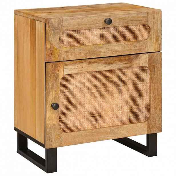 vidaXL Noční skříňka Přírodní 50 x 33 x 60 cm Masivní mangové dřevo