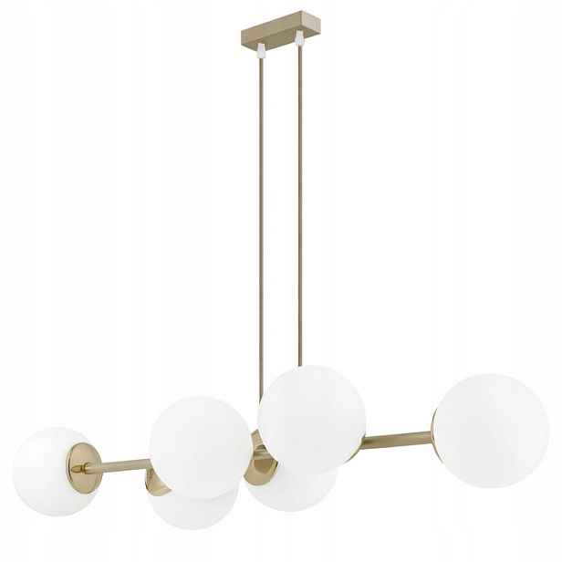 Závěsná stropní lampa Kule 6x E27 Led Béžová Ecru Kašmír