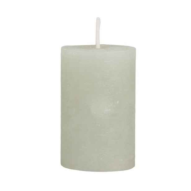 Zelená široká svíčka Macon Rustic verte - Ø 5*8cm Chic Antique