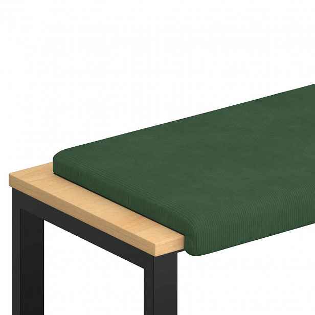 vidaXL Polštář na lavici manšestr Tmavě zelená Hloubka 35 cm